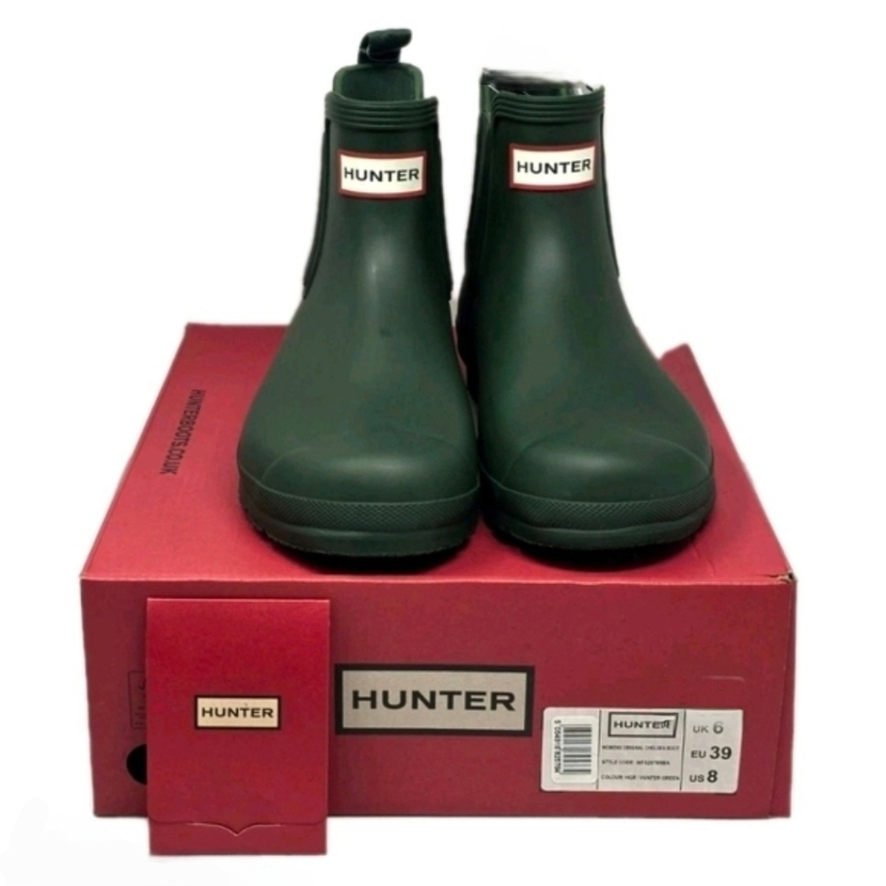 Hunter Original Chelsea Rain Boots WFS2078RMA Waterproof Hunter Green Size 8 NIB - Picture 9 of 11